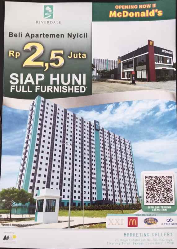 dijual apartemen jl raya fatahillah cikarang