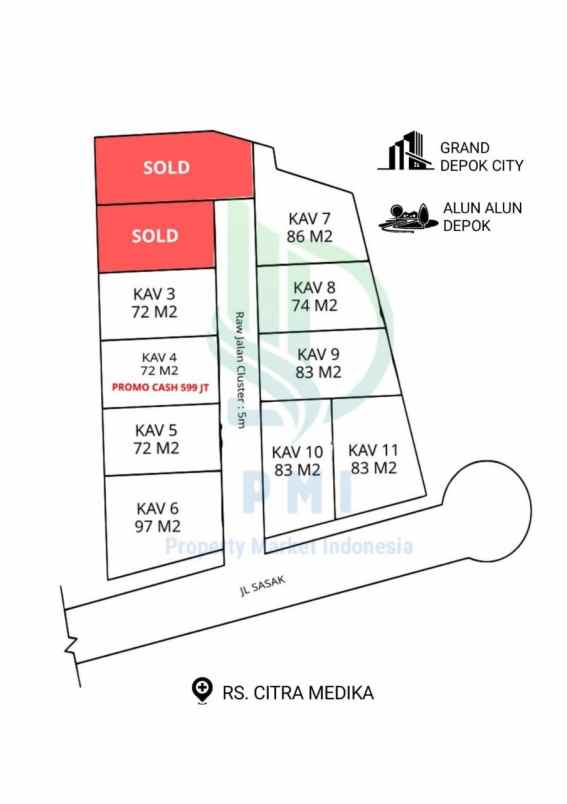 dijual apartemen kalimulya depok city west