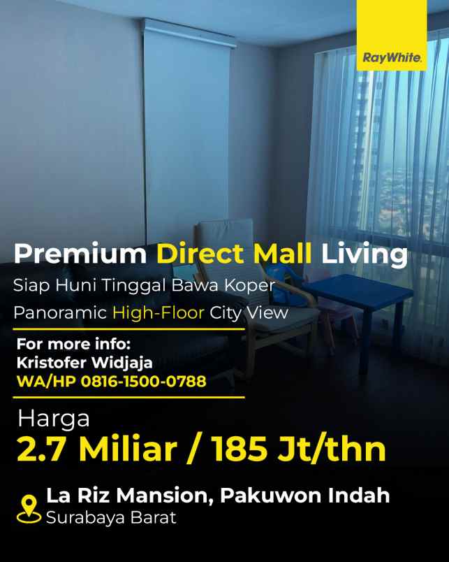 dijual apartemen la riz mansion pakuwon indah