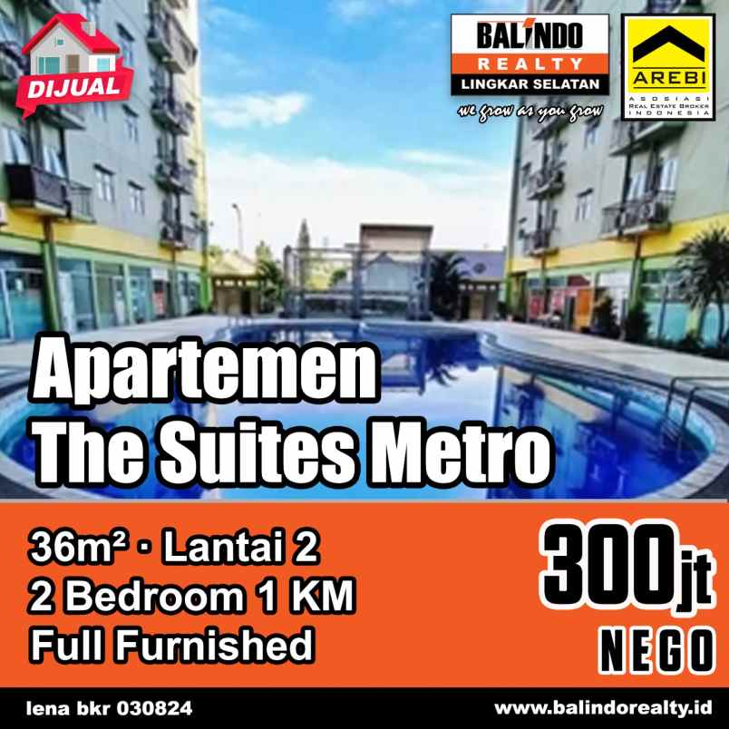 dijual apartemen siap huni di the suites metro