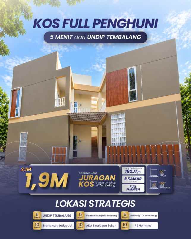 dijual kost bulusan
