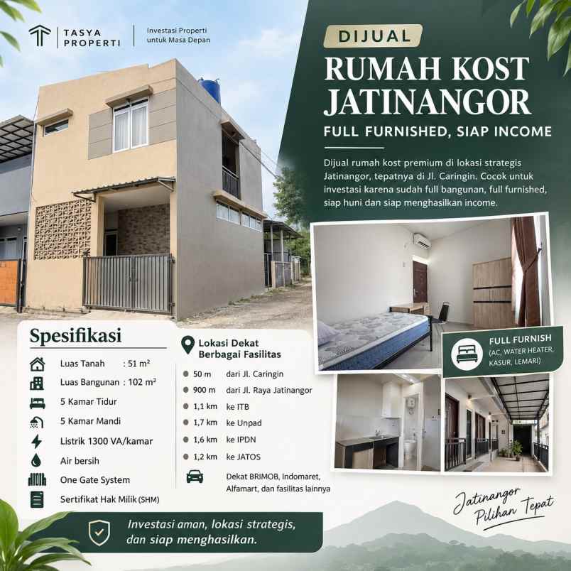 dijual kost jl caringin jatinangor