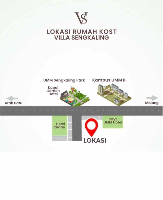 dijual kost tlogomas kota malang