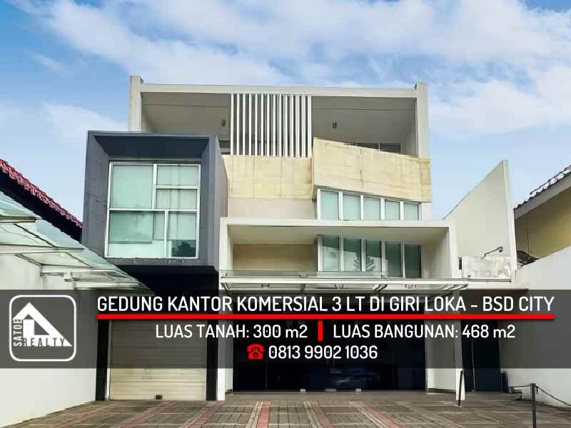 dijual ruko gudang kantor giri loka bsd city serpong