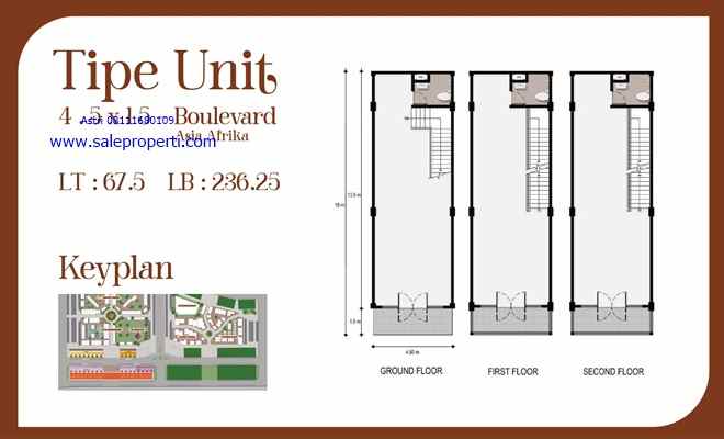 dijual ruko gudang kantor rukan litle siam pik2