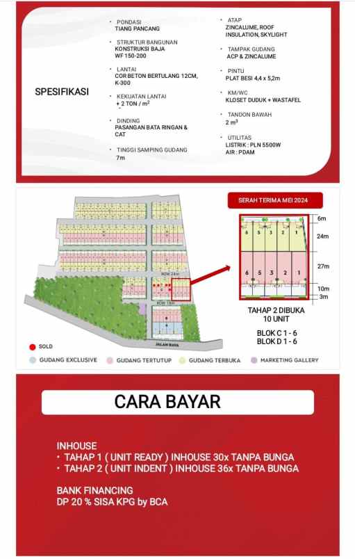 dijual ruko gudang kantor singosari