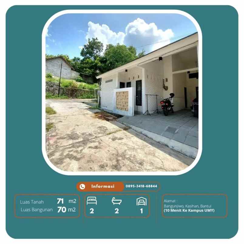 dijual rumah 12 menit umy