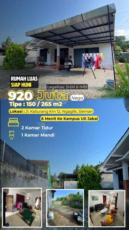 dijual rumah 6 menit kampus uii