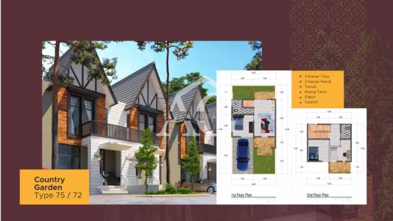 dijual rumah adyna residence country garden