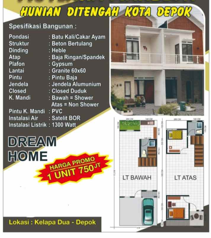 dijual rumah akses ui cimanggis depok
