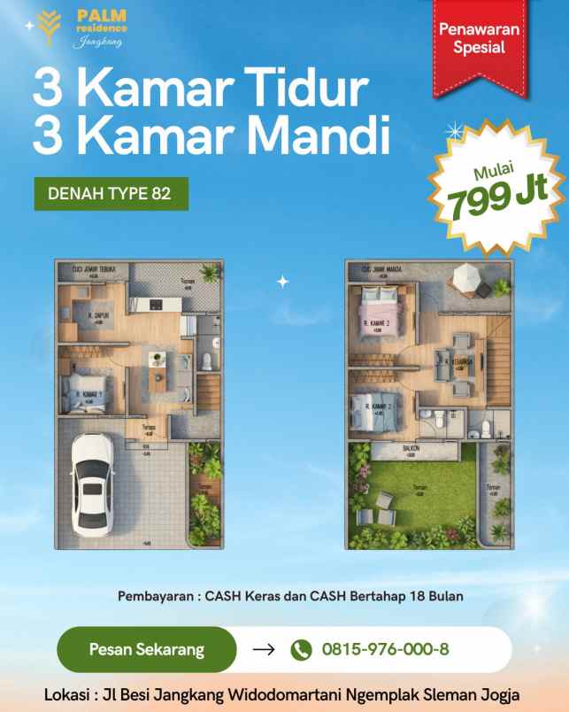 dijual rumah banglen widodomartani