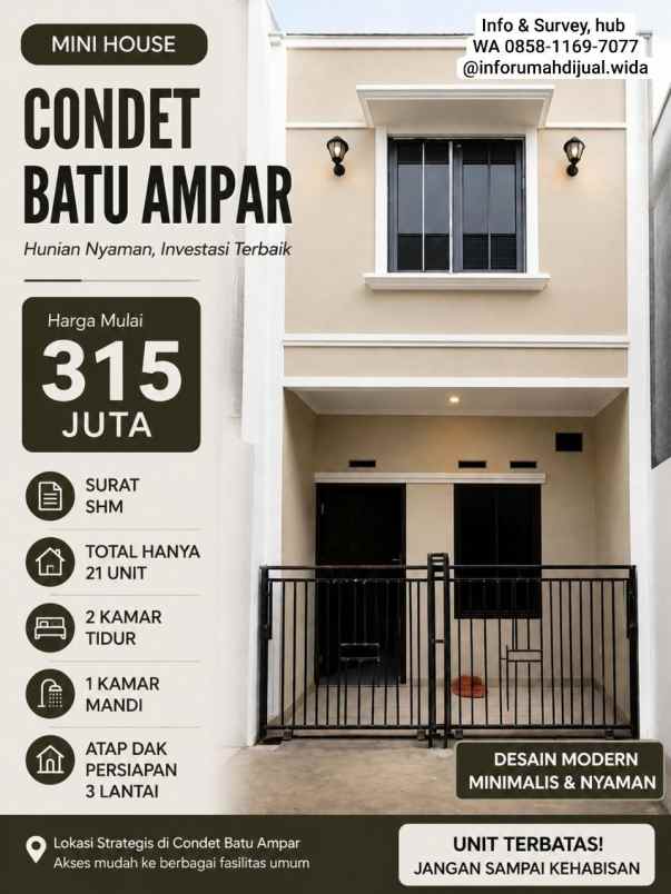 dijual rumah batu ampar condet