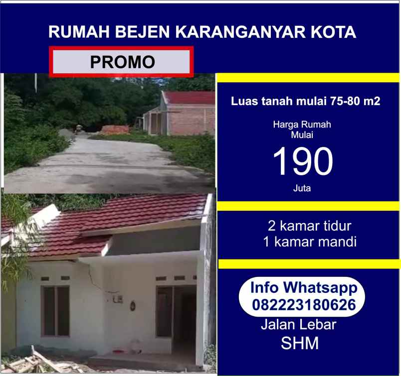 dijual rumah bejen karanganyar