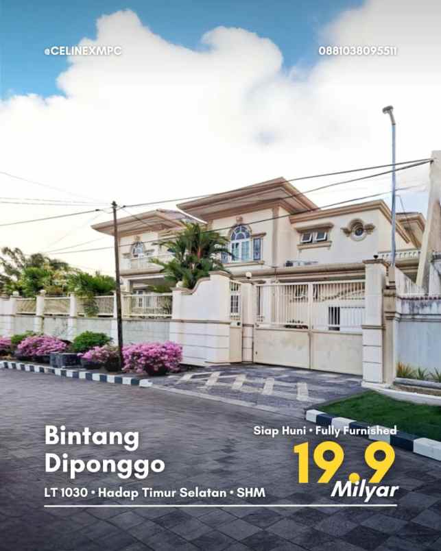 dijual rumah bintang diponggo