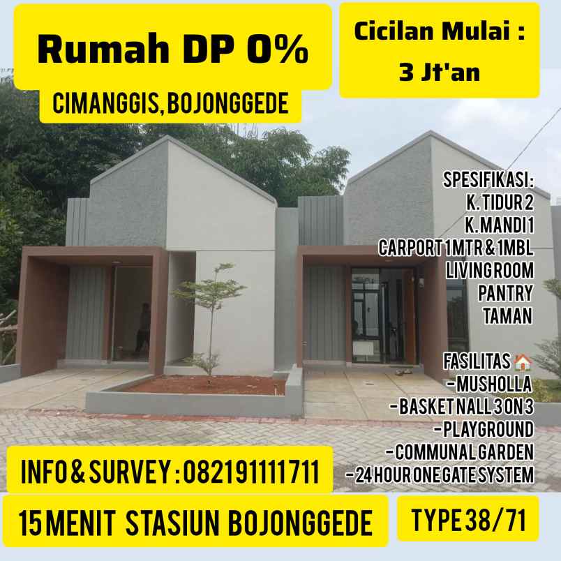 dijual rumah bojonggede