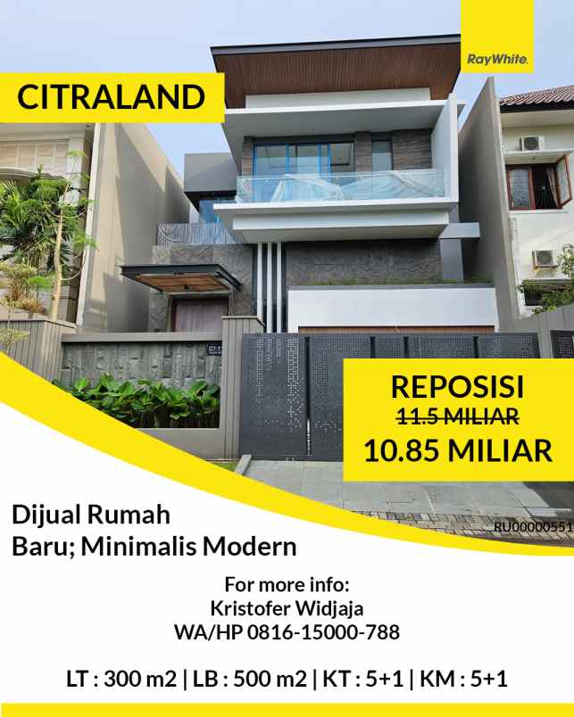 dijual rumah bukit golf citraland surabaya