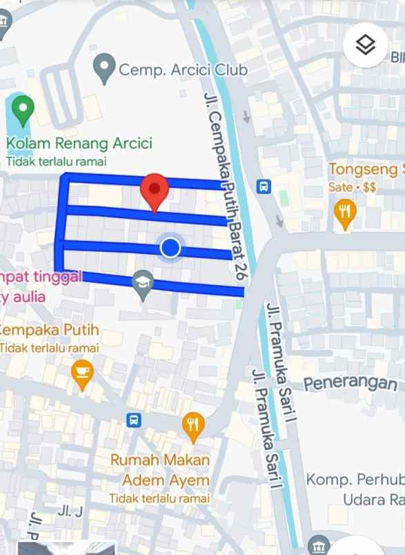 dijual rumah cempaka putih indah jkt pus