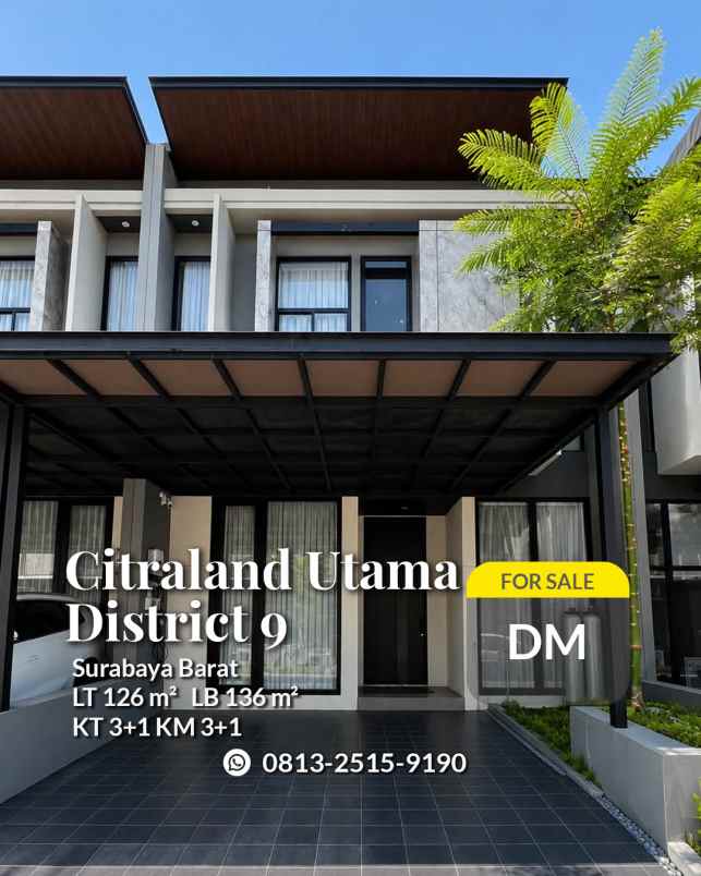 dijual rumah citraland district 9