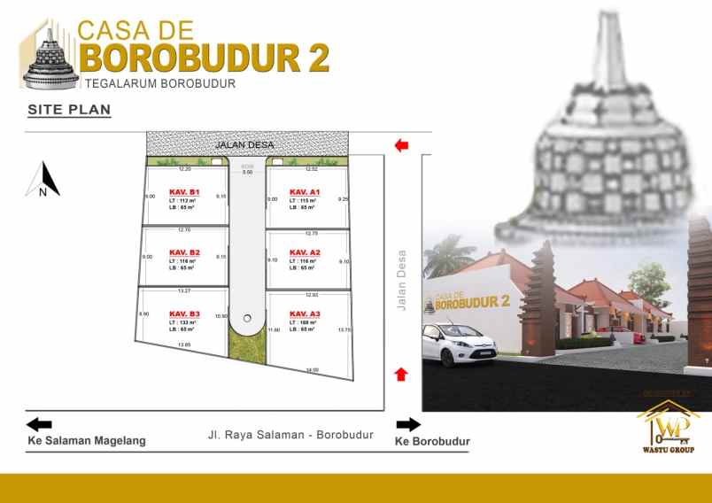 dijual rumah dekat borobudur tanah luas