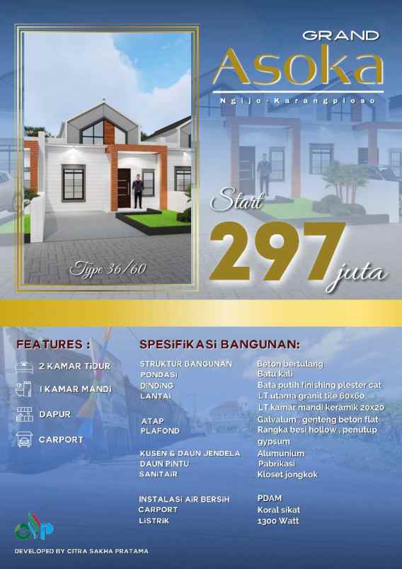 dijual rumah grand asoka ngijo