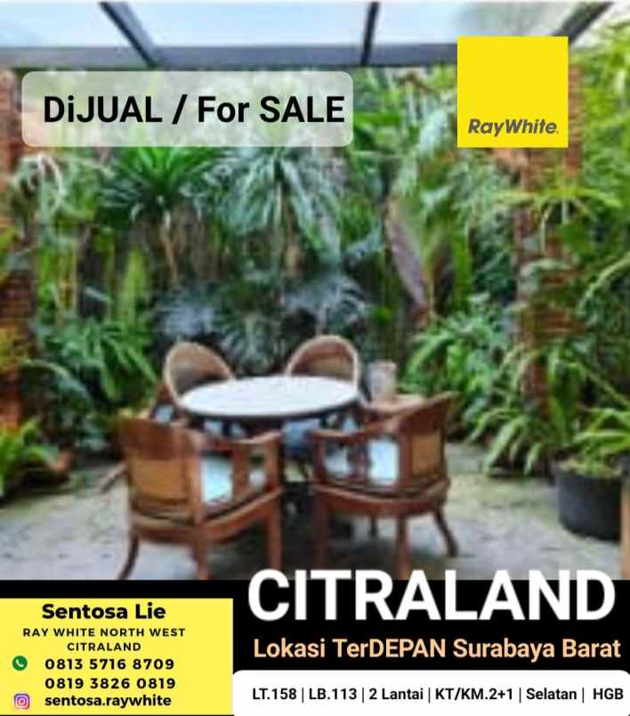 dijual rumah jalan citraland utama