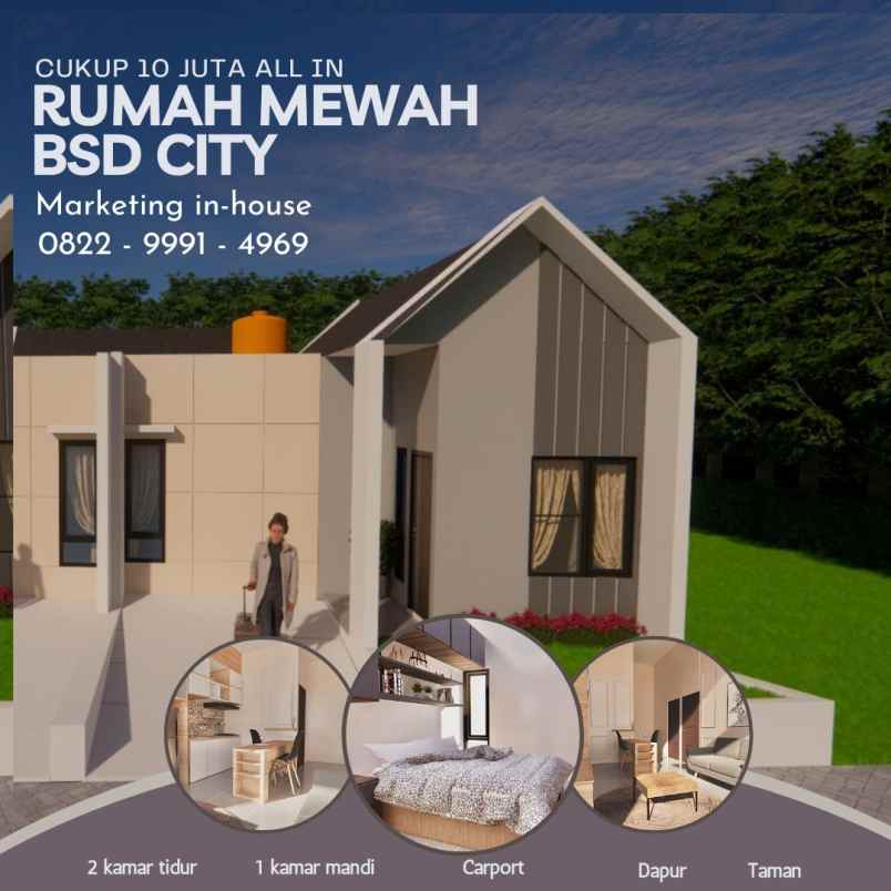 dijual rumah jalan lengkong bsd city