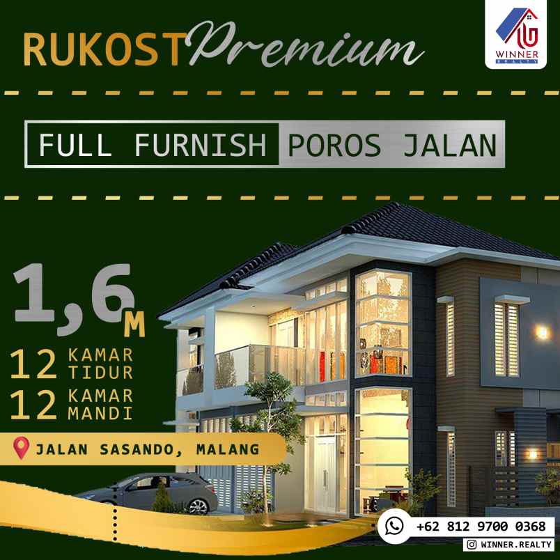 dijual rumah jalan sasando malang