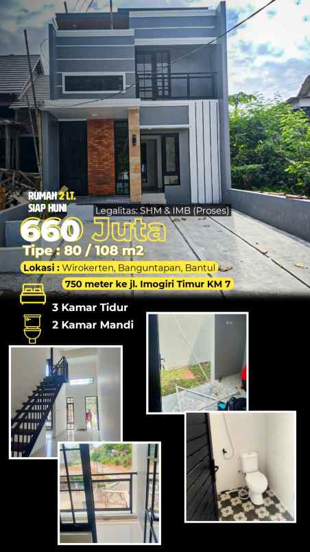 dijual rumah jl imogiri timur