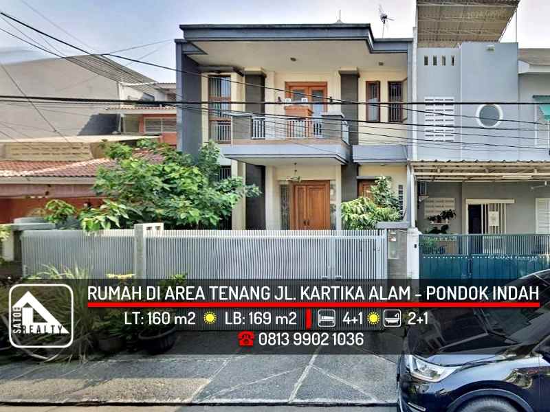 dijual rumah jl kartika utama pondok