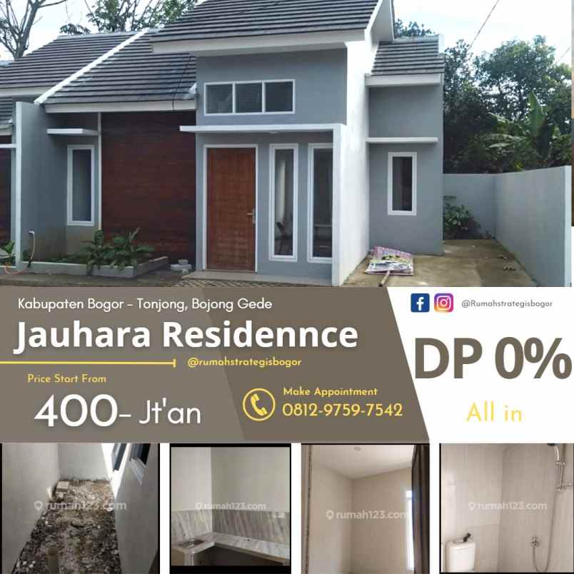 dijual rumah jl raya tonjong kemang