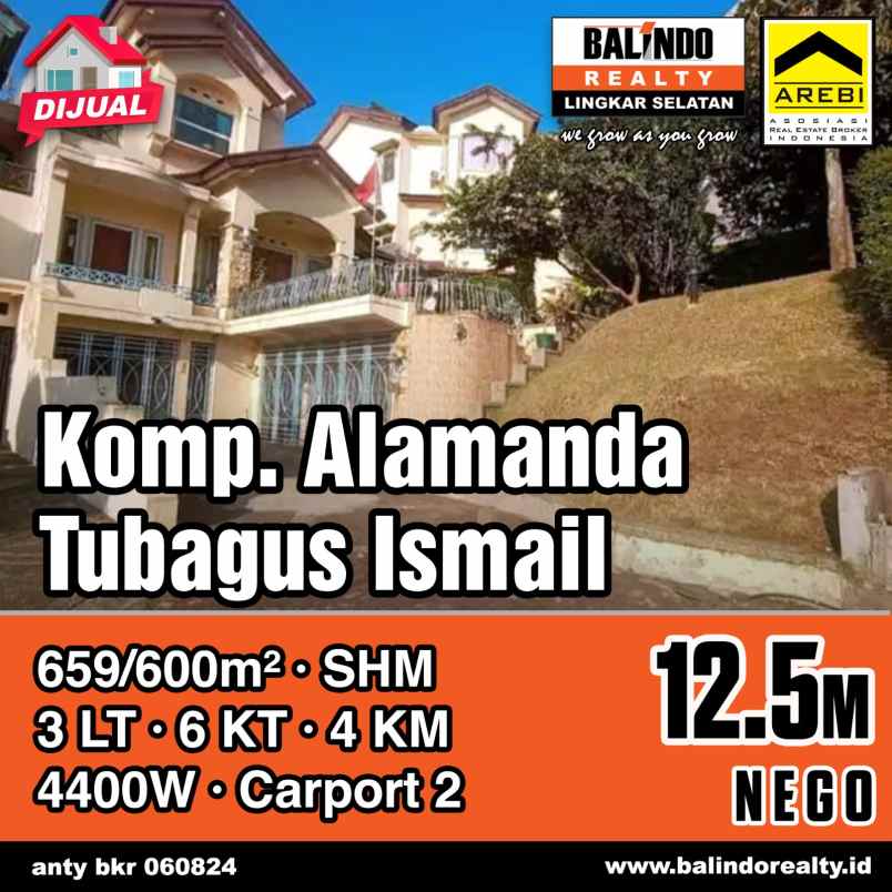 dijual rumah komplek alamanda dago permai