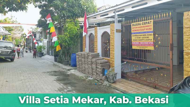 dijual rumah komplek villa setia mekar