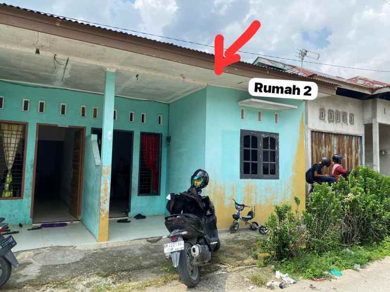 dijual rumah kontrakkan 2 pintu jl umban sari rumbai