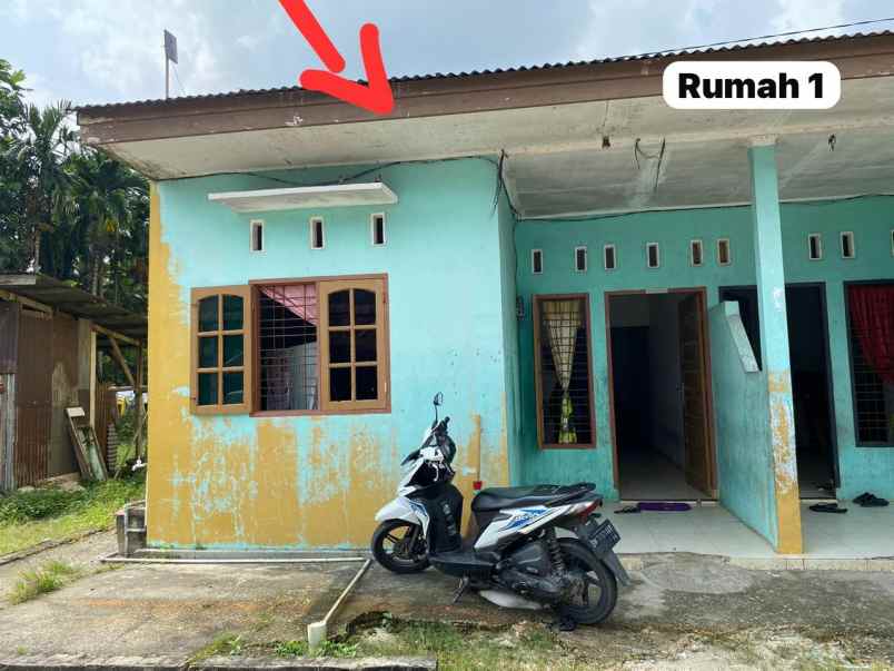 dijual rumah kontrakkan 2 pintu jl umban sari rumbai