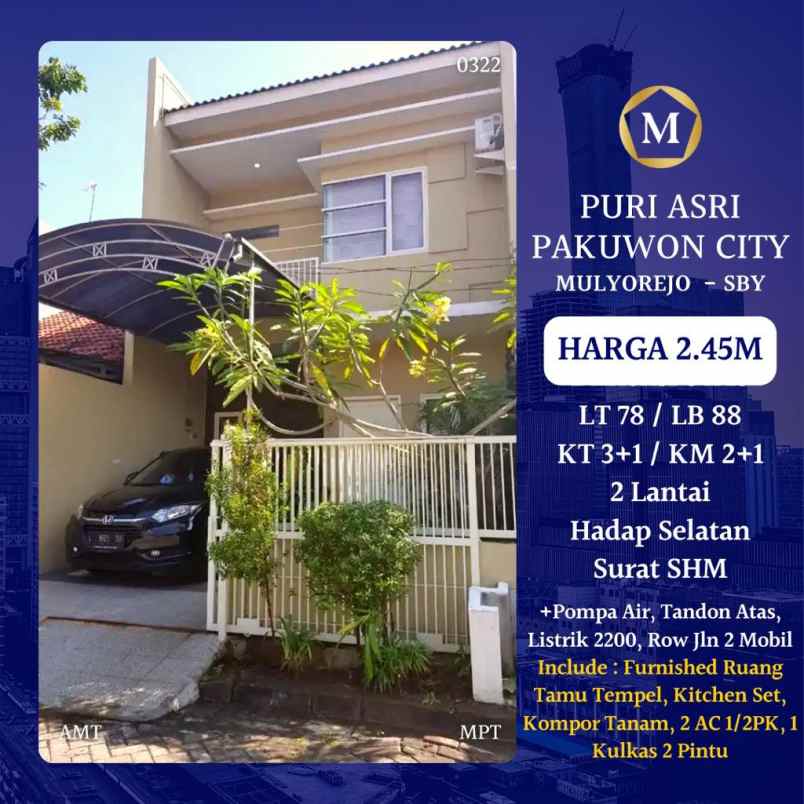 dijual rumah pakuwon city surabaya