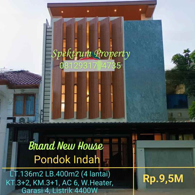 dijual rumah perumahan pondok indah