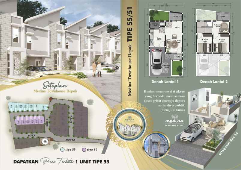 dijual rumah pitara pancoran mas depok