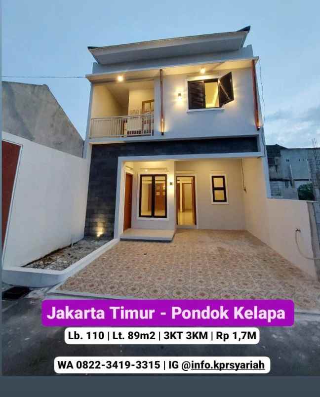 dijual rumah pondok kelapa