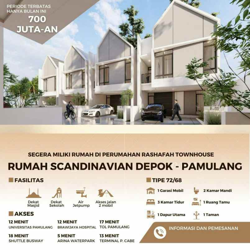 dijual rumah pondok petir