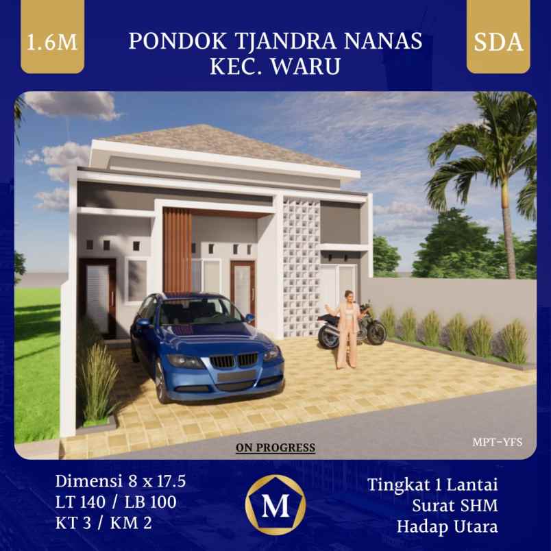 dijual rumah pondok tjandra indah