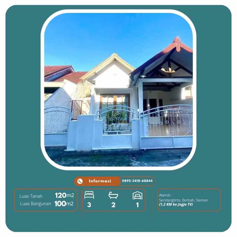 dijual rumah sendangtirto berbah