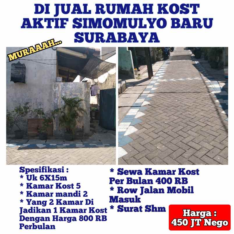 dijual rumah simomulyo baru kec