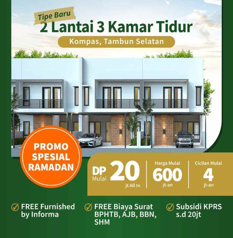 dijual rumah tambun