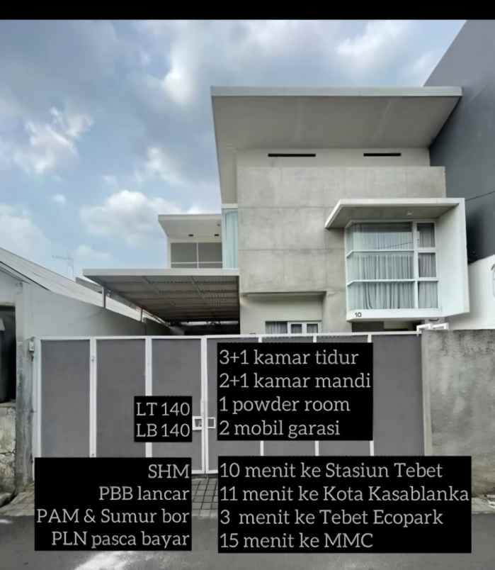 dijual rumah tebet barat