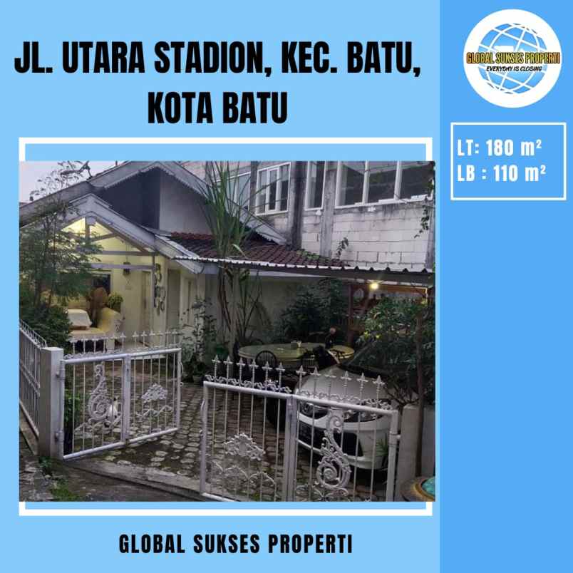 dijual rumah utara stadion