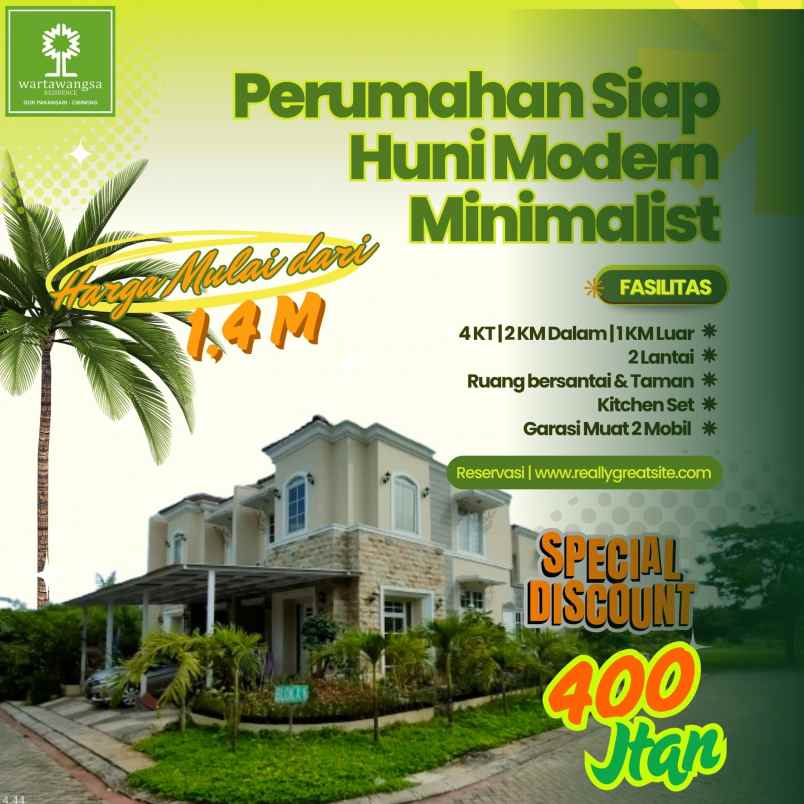 dijual rumah wartawangsa residence jl