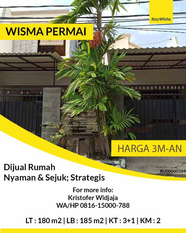 dijual rumah wisma permai