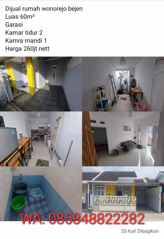 dijual rumah wonorejo bejen karanganyar