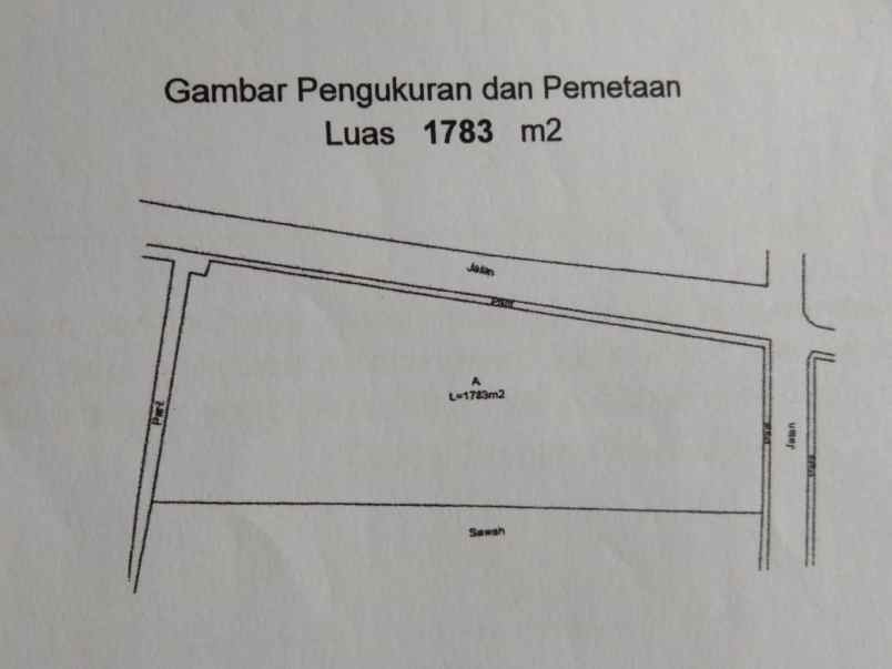 dijual shm pekarangan cocok untuk hunian kavlingan