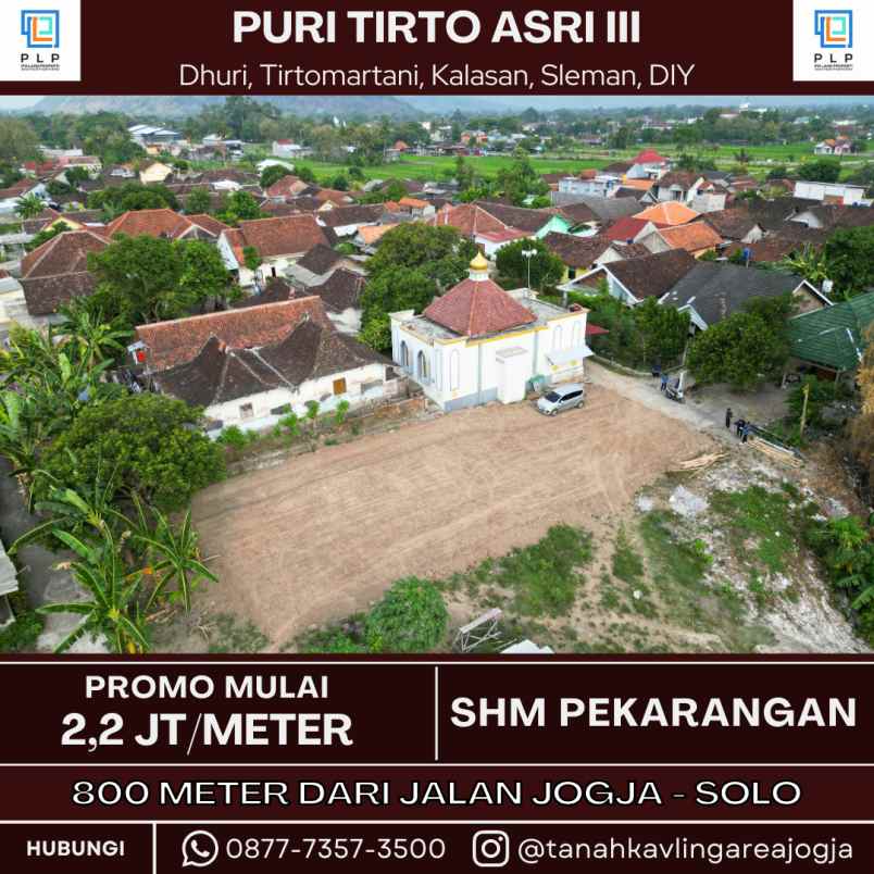 dijual tanah dhuri tirtomartani kalasan